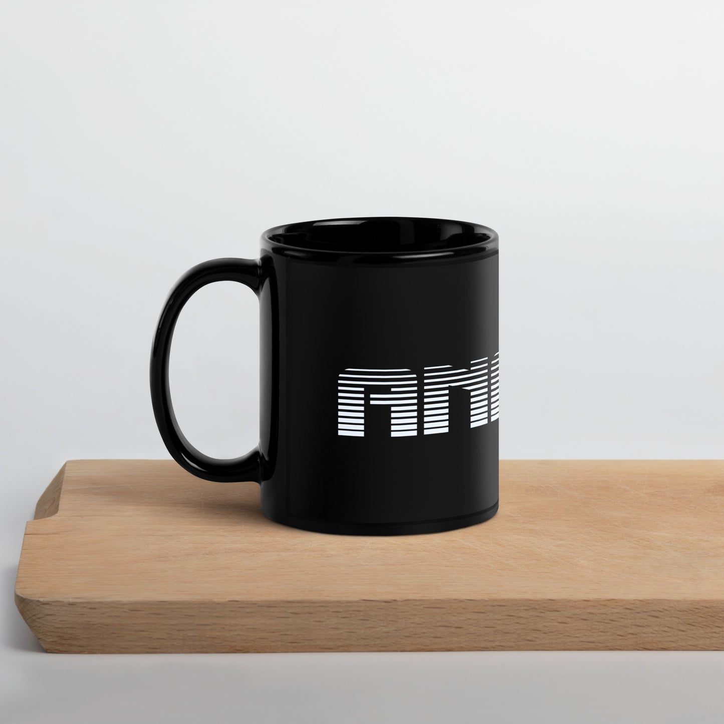 Analog Black Glossy Mug