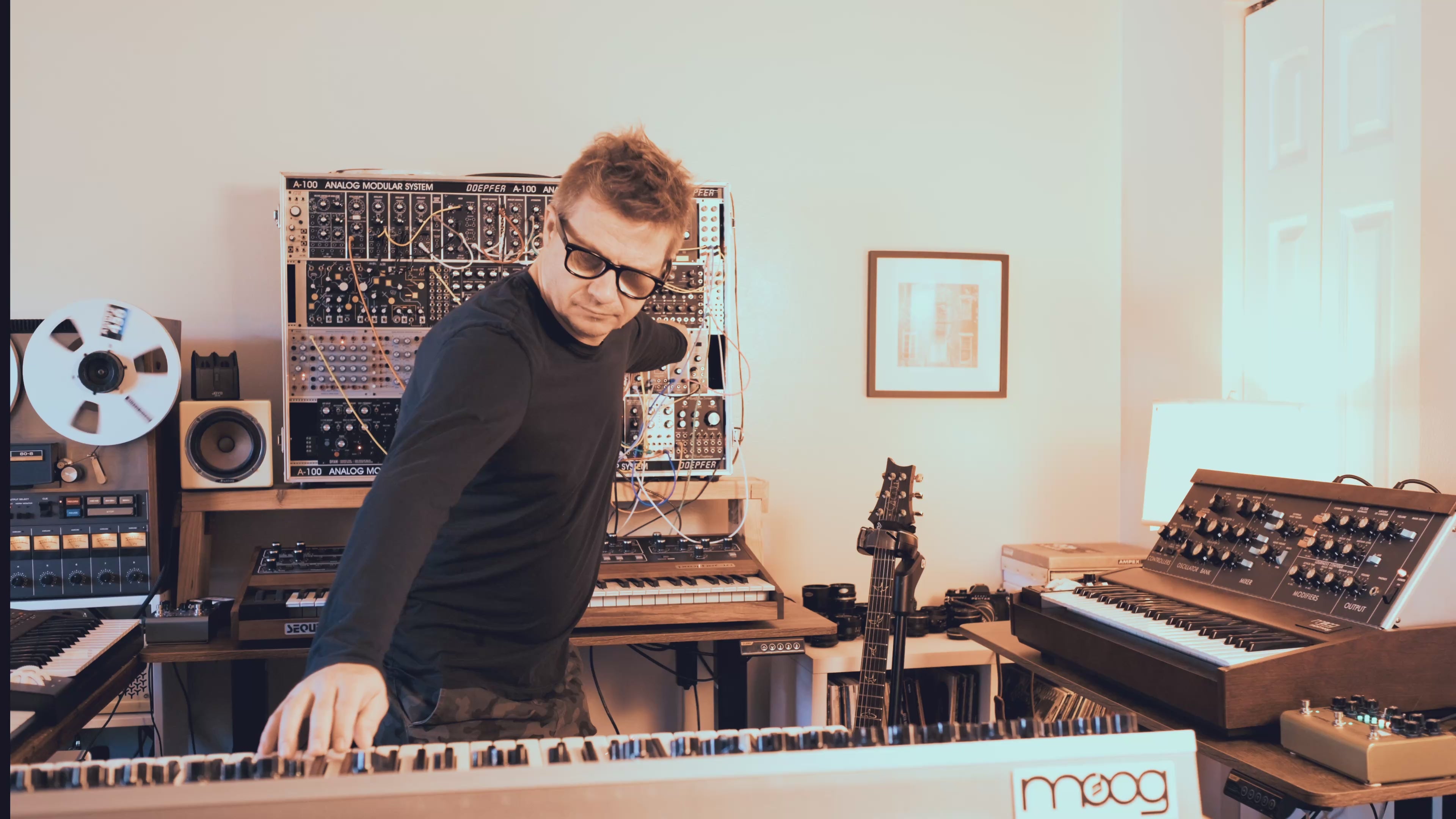 Load video: Caught In Joy recording a new album with analog hardware synthesizers