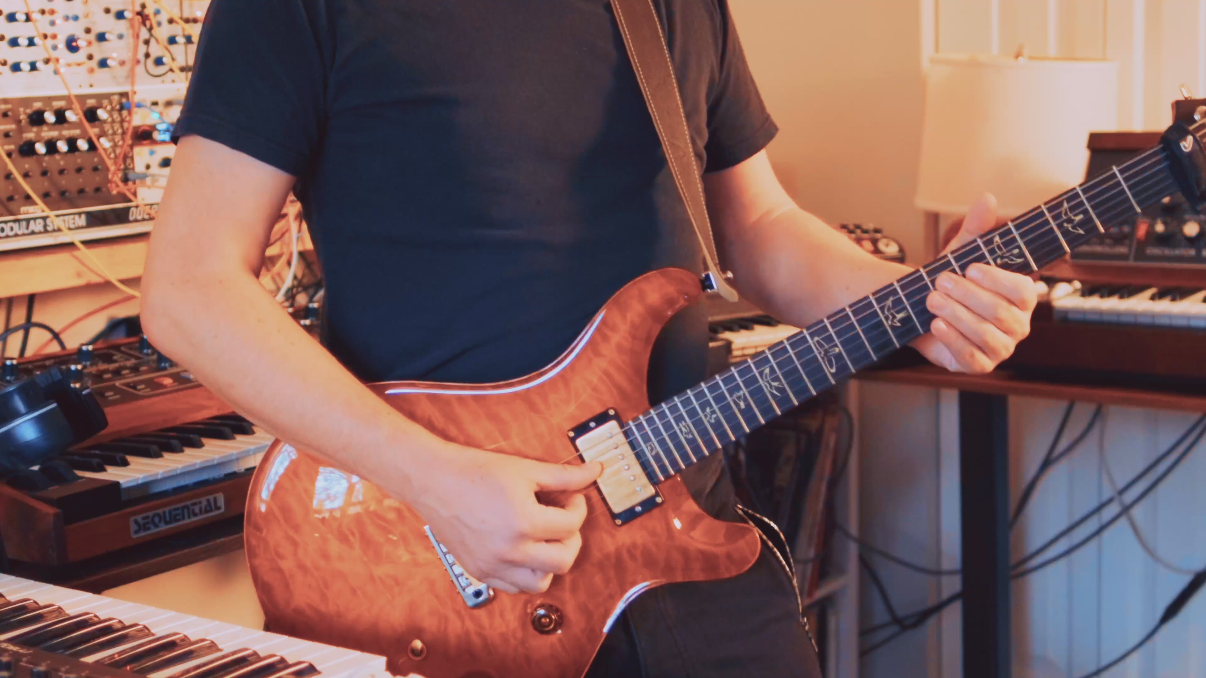 Load video: Caught In Joy recording a new album with analog hardware synthesizers