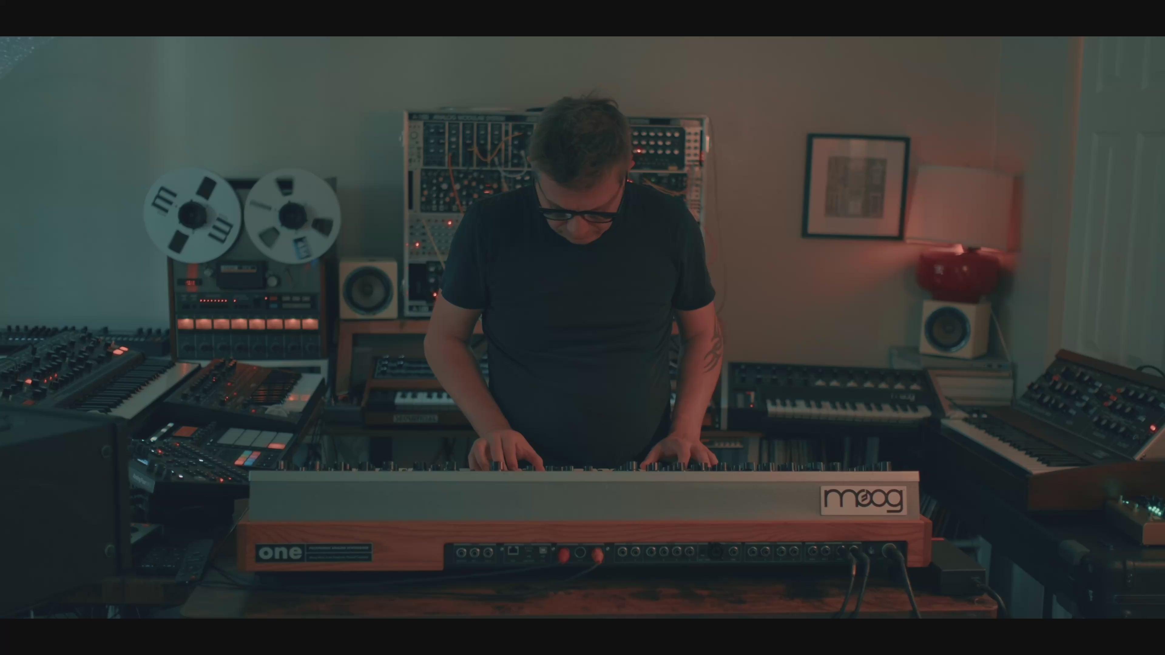 Load video: Caught In Joy recording a new album with analog hardware synthesizers